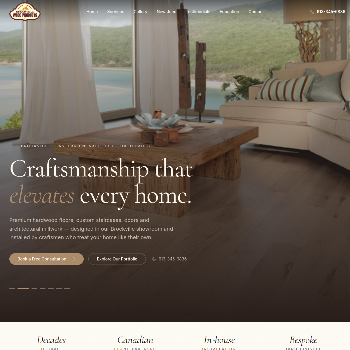 Brockville Wood Products website screenshot