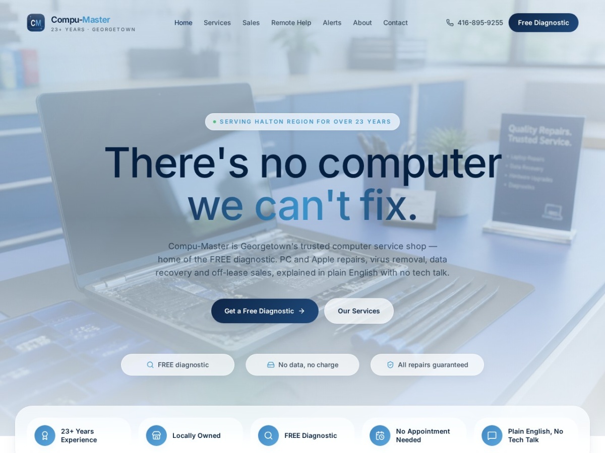 Compu-Master Professional website screenshot