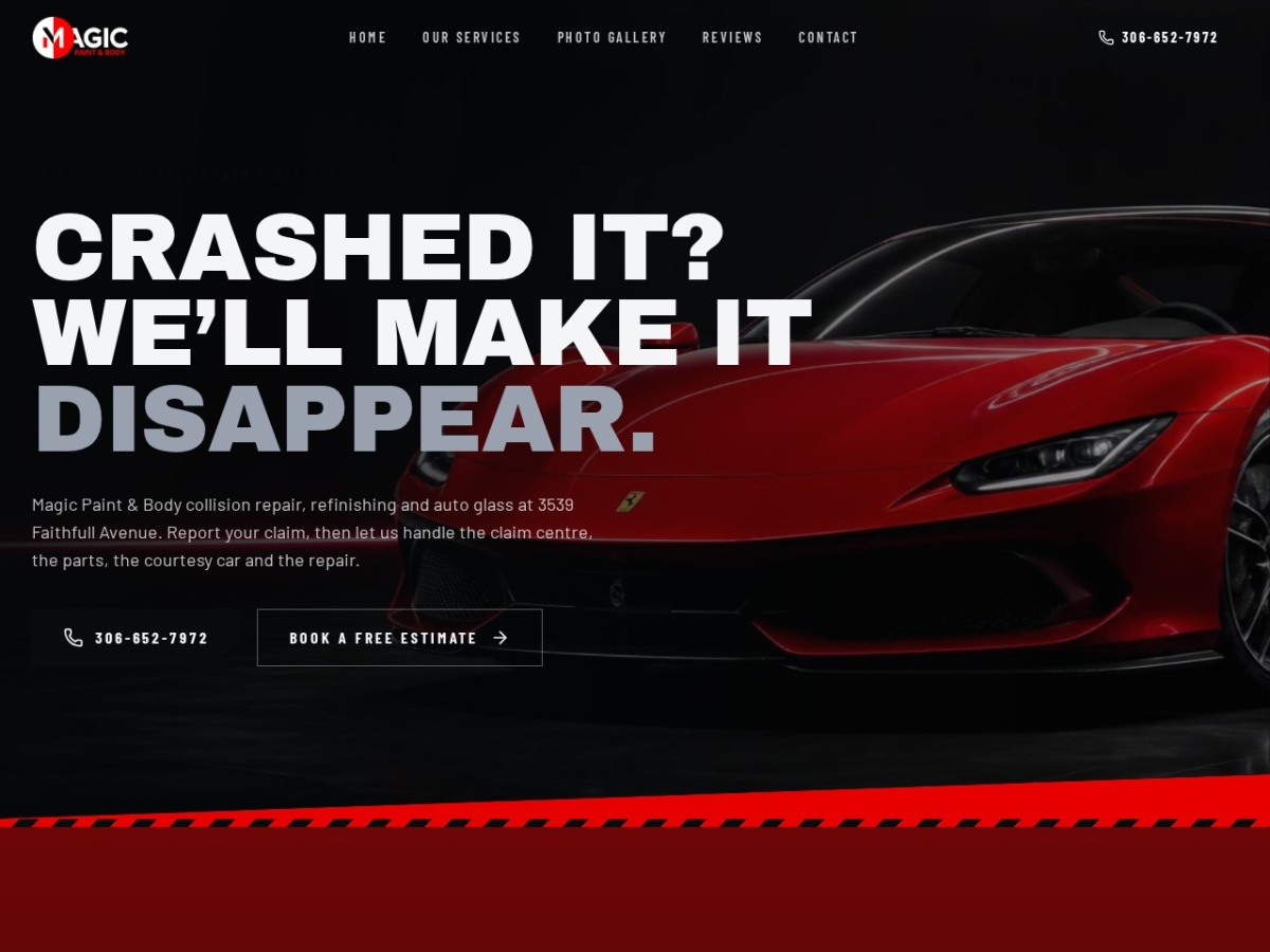 Magic Paint & Body website screenshot