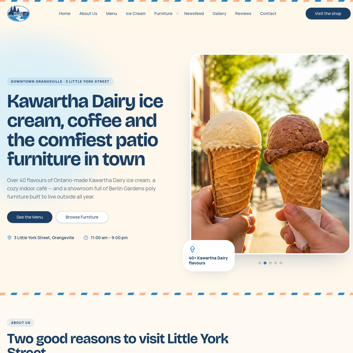 Mill Creek Gardens website screenshot