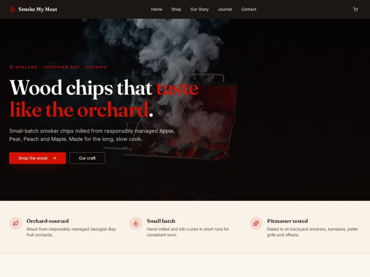 Smoke My Meat website screenshot