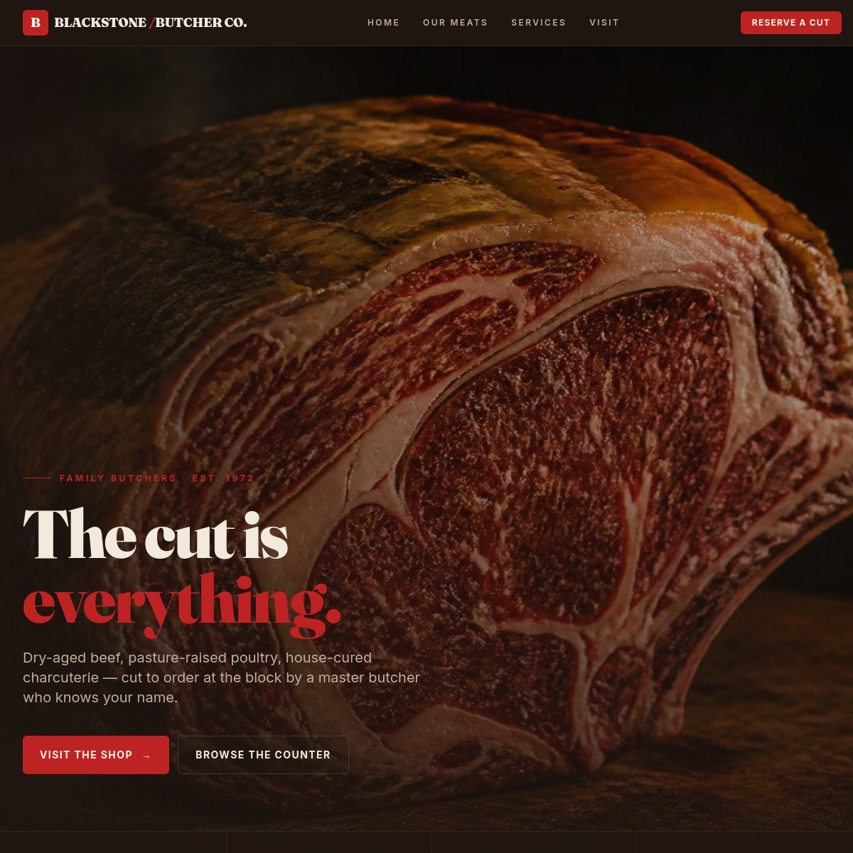 Blackstone | Butcher Co website screenshot