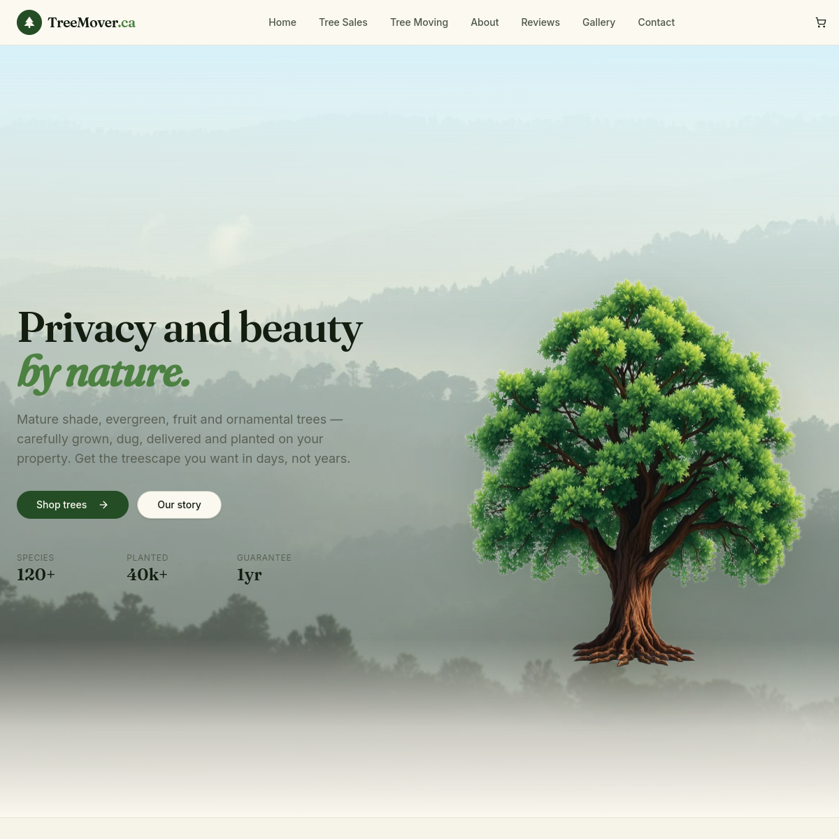 Treemover website screenshot