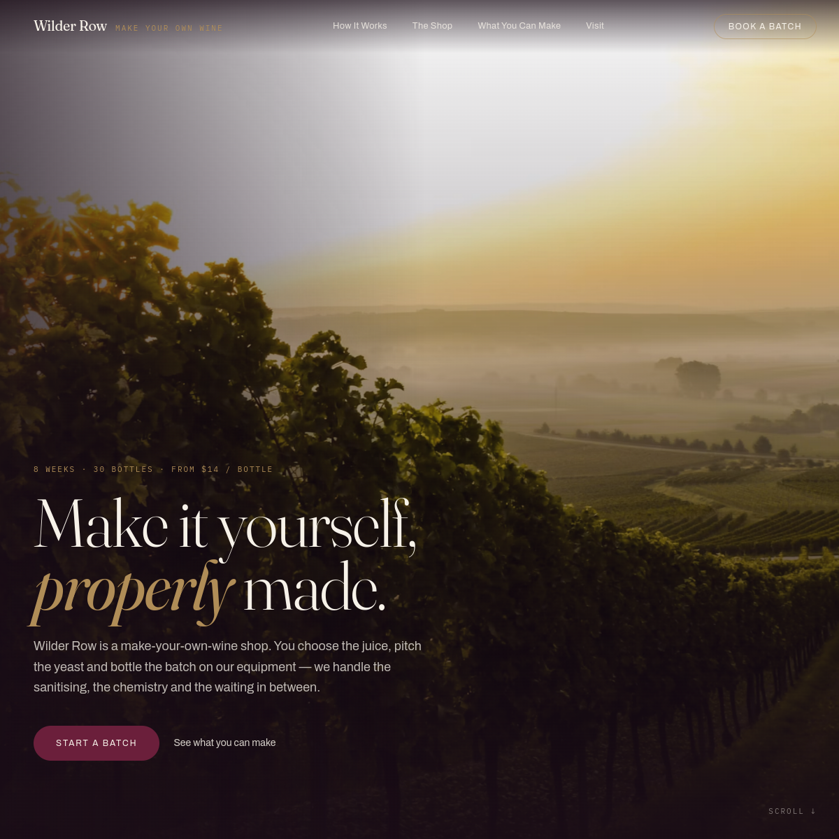 Wilder Row Showcase  (winemaking)
